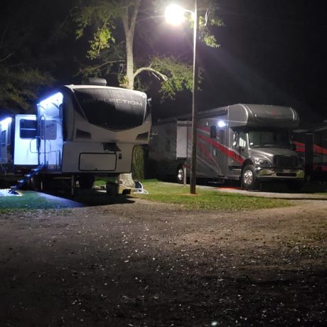 view of Rv sites at night