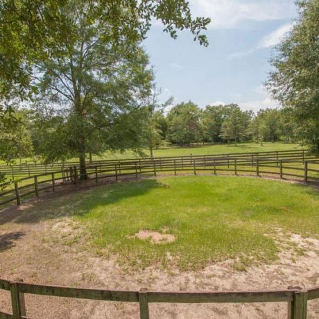 View into Green Woods Stables trailer park